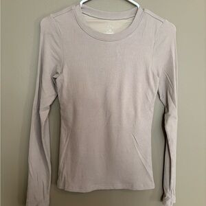 Klassy Network Long Sleeve Top in Light Tan